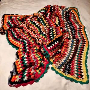 Vibrant Multicolor Crochet Blanket